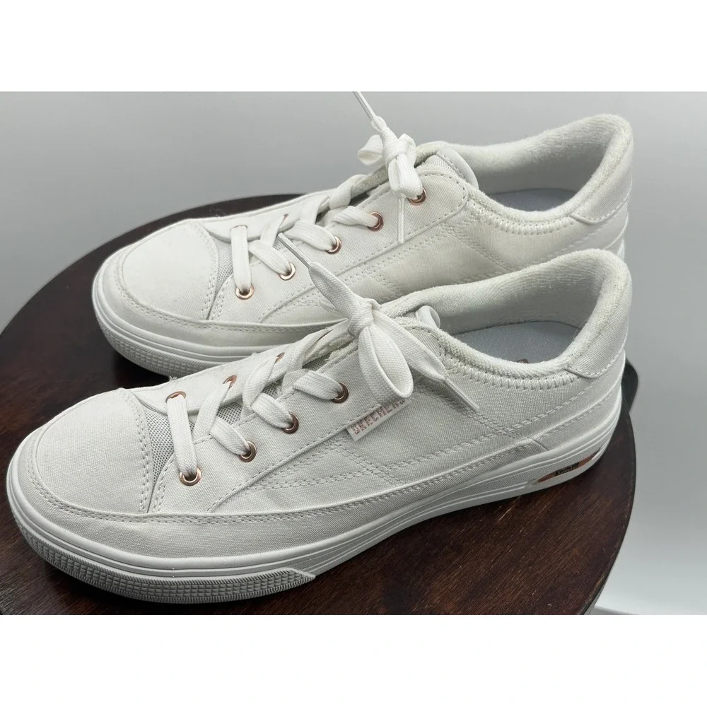 Skechers Arch Fit Arcade Meet Ya There Womens Size 9 Athletic Shoes White